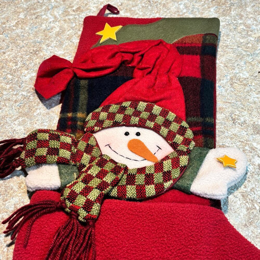 4 Cozy Cabin Christmas Fleece Faux Fur Christmas Stockings Holiday Decor - Picture 9 of 13